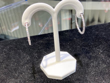 Load image into Gallery viewer, White Gold Inside Outside Diamond Hoop Earrings 0.90 Carats