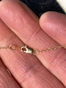 Natural Diamond Gold Pendant With Chain 0.12 Carats