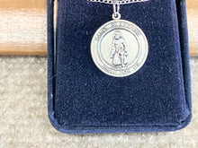 Load image into Gallery viewer, Saint Peregrine Silver Medal With 18 Inch Silver Curb Chain Religious