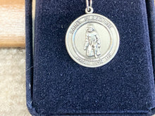 Load image into Gallery viewer, Saint Peregrine Silver Medal With 18 Inch Silver Curb Chain Religious