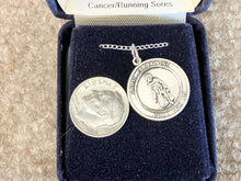 Load image into Gallery viewer, Saint Peregrine Silver Medal With 18 Inch Silver Curb Chain Religious