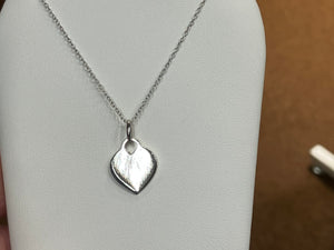 Sterling Silver Heart Pendant With Adjustable Chain