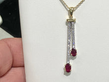 Load image into Gallery viewer, Natural Ruby And Diamond Gold Pendant