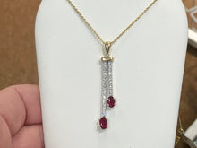 Load image into Gallery viewer, Natural Ruby And Diamond Gold Pendant