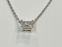 Charger l'image dans la galerie, Lab Created Radiant Cut Diamond With White Gold Chain