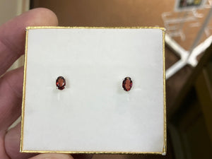 Mozambique Garnet Silver Earrings