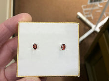 Load image into Gallery viewer, Mozambique Garnet Silver Earrings