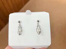 Load image into Gallery viewer, Sterling Silver Caged  Fresh Water Pearl Dangle Earrings