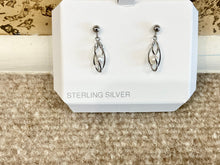 Load image into Gallery viewer, Sterling Silver Caged  Fresh Water Pearl Dangle Earrings