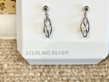 Load image into Gallery viewer, Sterling Silver Caged  Fresh Water Pearl Dangle Earrings