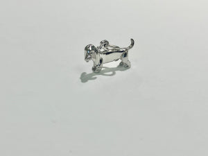 Basset Hound Silver Charm