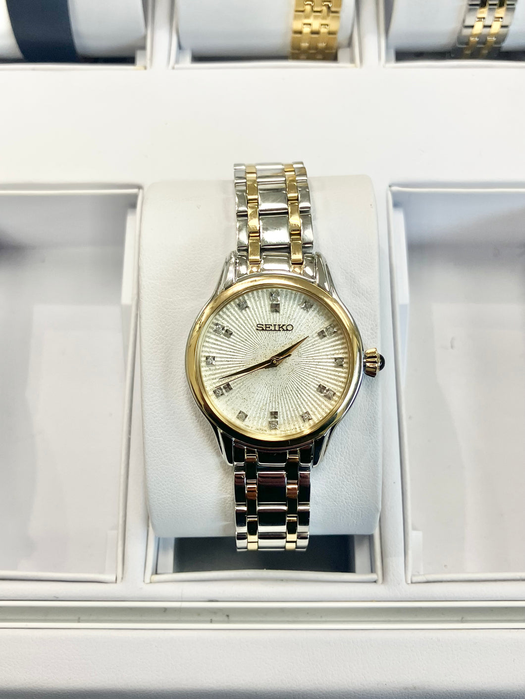 Seiko Gold And Silver Stainless Steel Diamond Watch