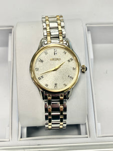 Seiko Gold And Silver Stainless Steel Diamond Watch