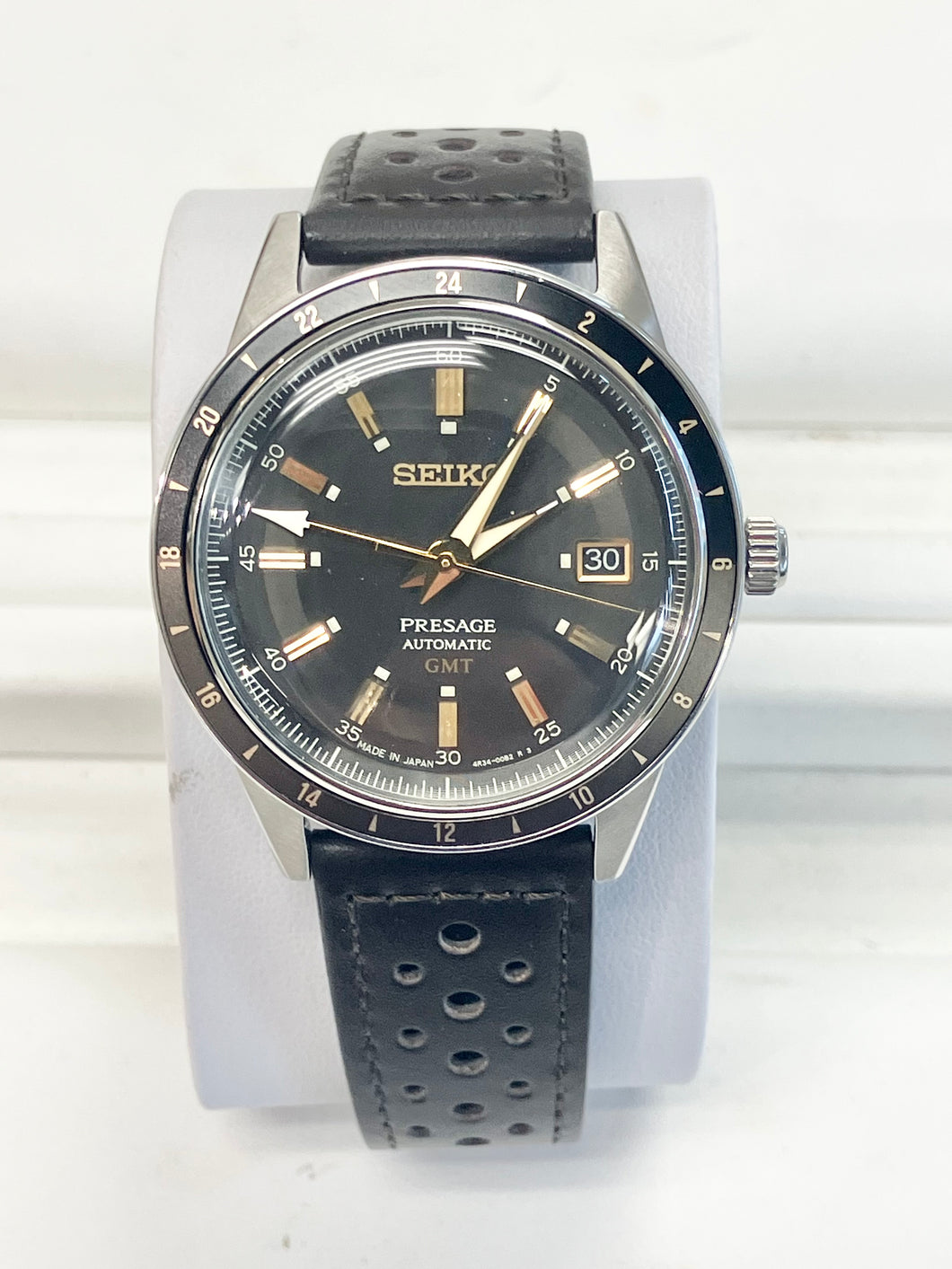Seiko Presage Automatic Watch With Leather Strap