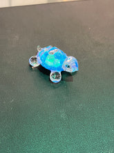 Load image into Gallery viewer, Blue Turtle Glass Figurine
