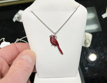 Load image into Gallery viewer, Silver Cardinal Adjustable Necklace