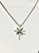 Load image into Gallery viewer, North Star Silver Cross Adjustable Necklace