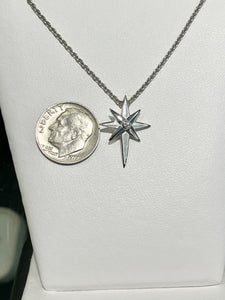 North Star Silver Cross Adjustable Necklace