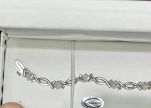 Load image into Gallery viewer, Sterling Silver Diamond Bracelet 0.22 Carats