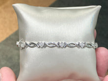 Load image into Gallery viewer, Sterling Silver Diamond Bracelet 0.22 Carats