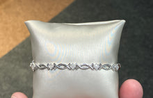 Load image into Gallery viewer, Sterling Silver Diamond Bracelet 0.22 Carats