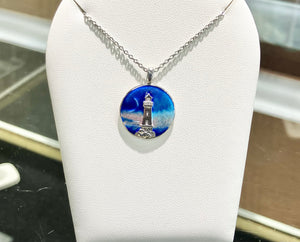 Lighthouse Sterling Silver Adjustable Necklace