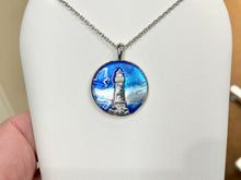 Load image into Gallery viewer, Lighthouse Sterling Silver Adjustable Necklace