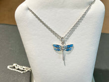 Load image into Gallery viewer, Silver Dragon Fly Adjustable Necklace