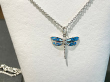 Load image into Gallery viewer, Silver Dragon Fly Adjustable Necklace