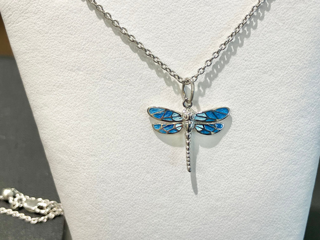 Silver Dragon Fly Adjustable Necklace
