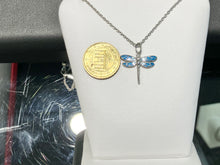 Load image into Gallery viewer, Silver Dragon Fly Adjustable Necklace