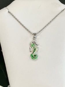 Silver Seahorse Adjustable Necklace