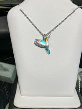 Load image into Gallery viewer, Hummingbird Silver Adjustable Necklace