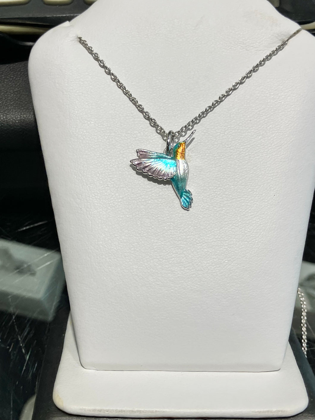 Hummingbird Silver Adjustable Necklace