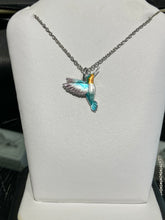 Load image into Gallery viewer, Hummingbird Silver Adjustable Necklace