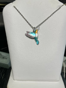 Hummingbird Silver Adjustable Necklace