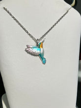 Load image into Gallery viewer, Hummingbird Silver Adjustable Necklace