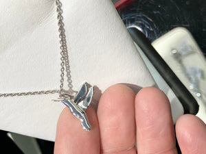 Hummingbird Silver Adjustable Necklace