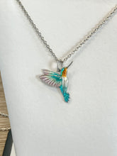 Load image into Gallery viewer, Hummingbird Silver Adjustable Necklace