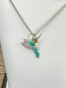 Hummingbird Silver Adjustable Necklace