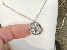 Load image into Gallery viewer, Silver Compass Adjustable Necklace