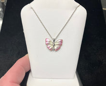Load image into Gallery viewer, Silver Butterfly Adjustable Necklace