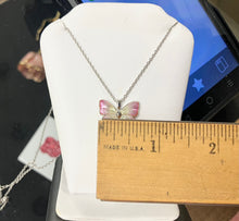 Load image into Gallery viewer, Silver Butterfly Adjustable Necklace