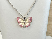 Load image into Gallery viewer, Silver Butterfly Adjustable Necklace
