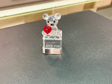 Load image into Gallery viewer, I Love You Teddy Bear Crystal Figurine