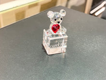 Load image into Gallery viewer, I Love You Teddy Bear Crystal Figurine