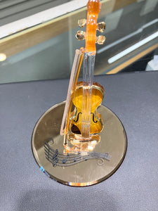 Violin Glass Figurine