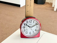Load image into Gallery viewer, Red Seiko Travel Alarm Clock