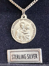 Load image into Gallery viewer, Saint Anthony And Saint Francis Silver Pendant And Chain
