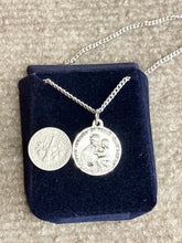 Load image into Gallery viewer, Saint Anthony And Saint Francis Silver Pendant And Chain